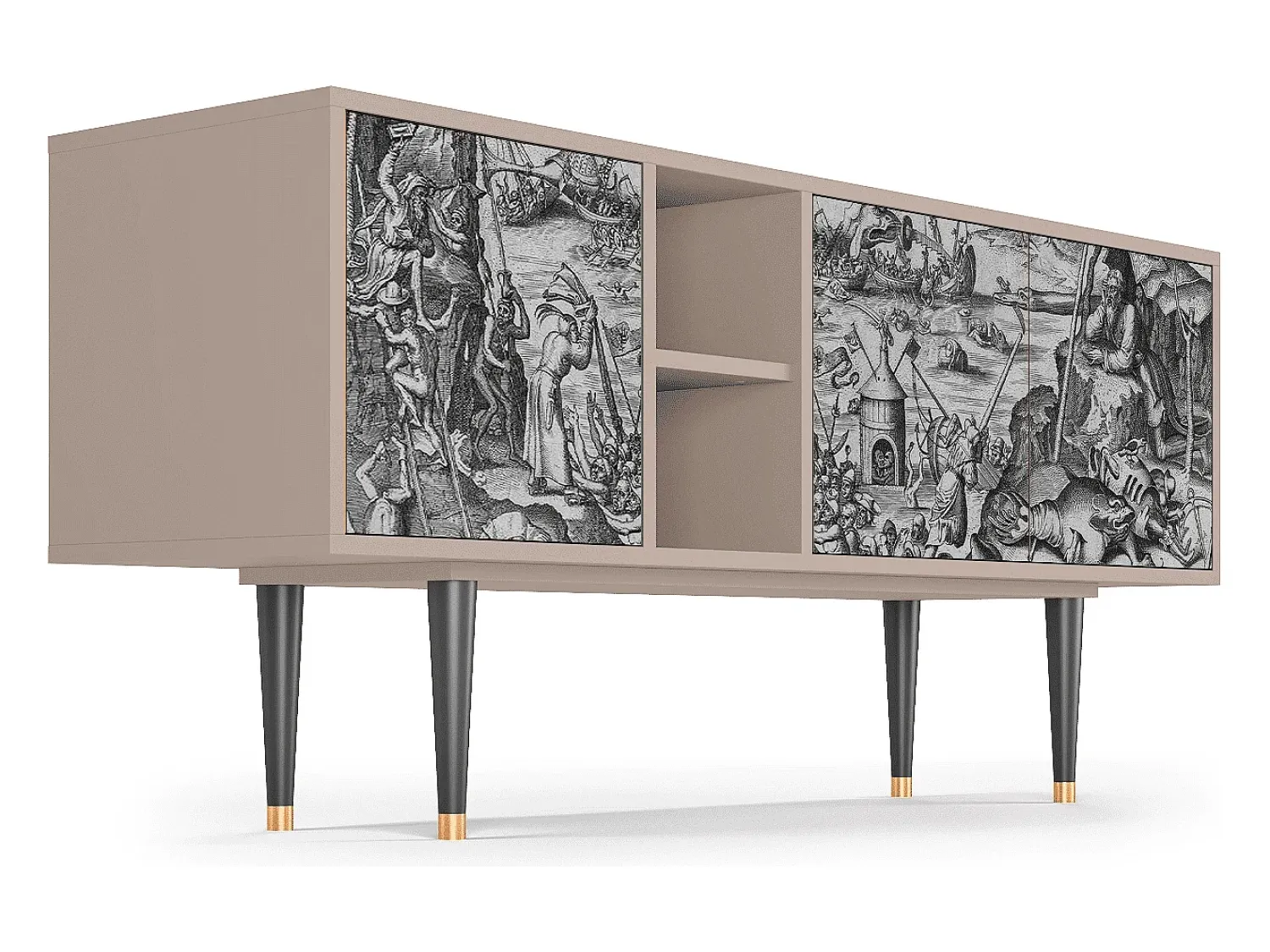 Clearance Mueble de TV - 150х69х41 cm - T5 - The Temptation, Latte Bege