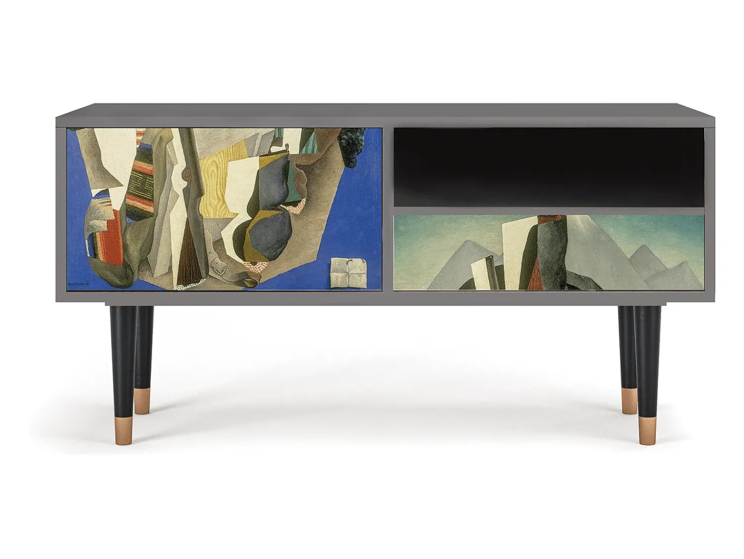 Sale Mueble de TV - 115х59х48 cm - T3 - The Cubist Paintings , Areia Bege