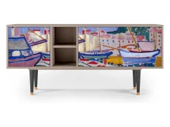 Móvel De Tv| Mueble de TV - 150х69х41 cm - T5 - The Port of Collioure , Areia Bege