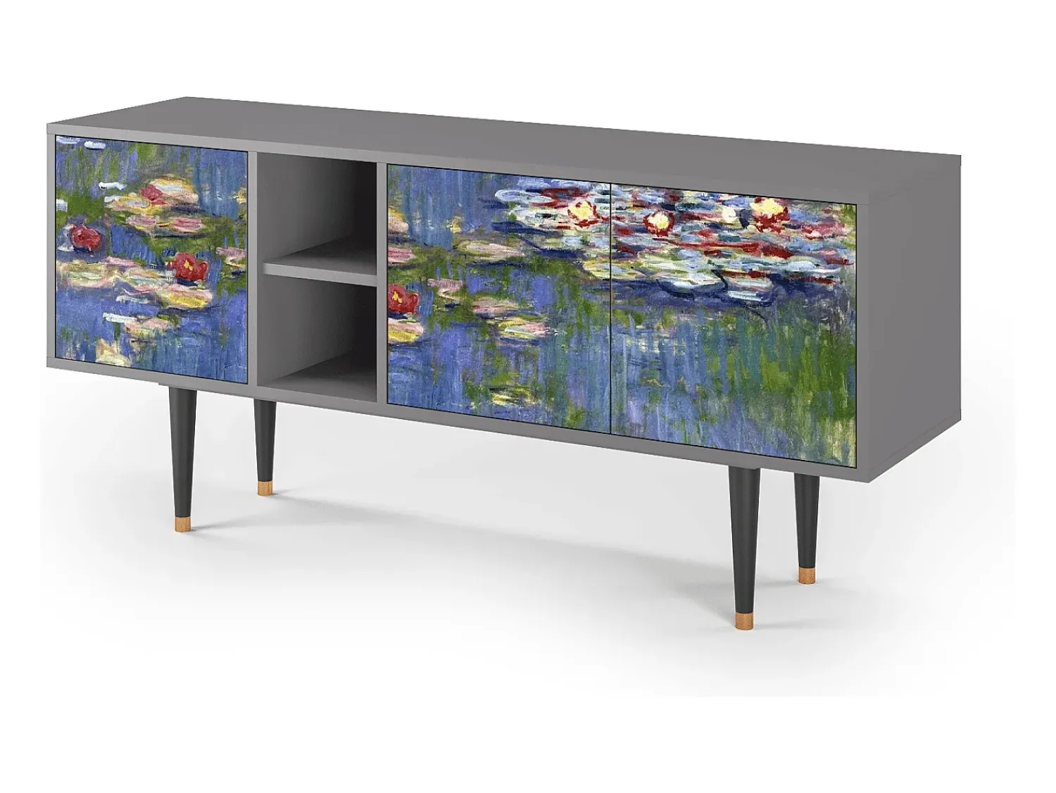 Mueble de TV - 150х69х41 cm - T5 - The water lily pond , Cinza^ Móvel De Tv