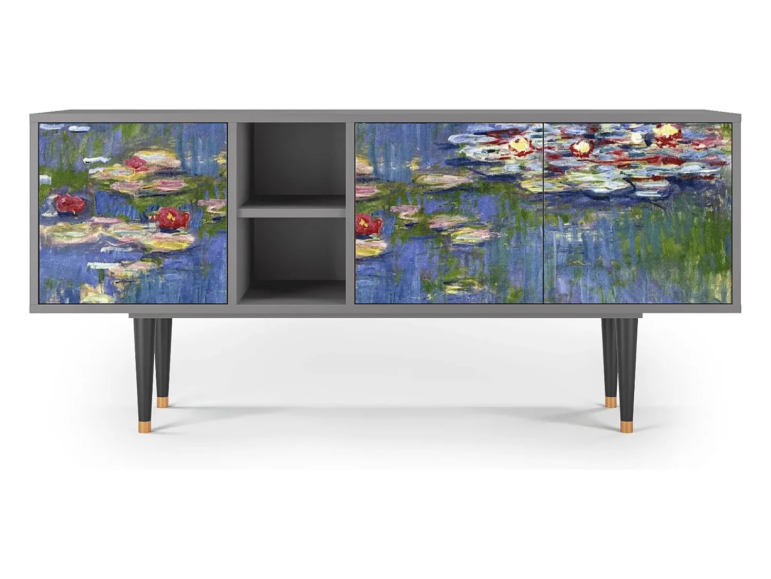 Mueble de TV - 150х69х41 cm - T5 - The water lily pond , Cinza^ Móvel De Tv