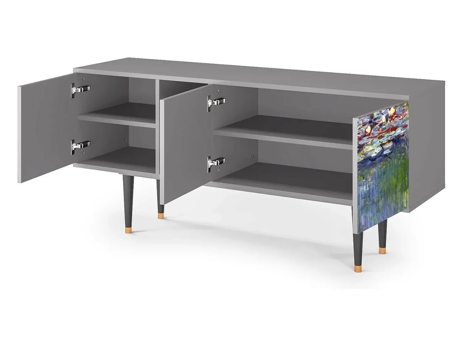 Mueble de TV - 150х69х41 cm - T5 - The water lily pond , Cinza^ Móvel De Tv