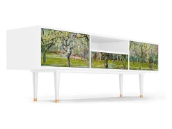 Móvel De Tv| Mueble de TV - 170х59х41 cm - T6 - The Branco Orchard, Branco Bege