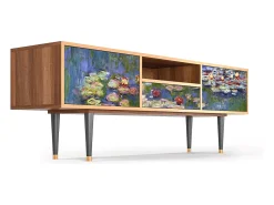 Móvel De Tv| Mueble de TV - 170х59х41 cm - T6 - The water lily pond , Nogueira Castanho