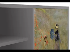 Móvel De Tv* Mueble de TV - 170х69х48 cm - T2 - The Poppy Field , Cinza Cinzento