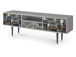 Móvel De Tv| Mueble de TV - 170х59х41 cm - T6 - The Studio , Cinza Cinzento