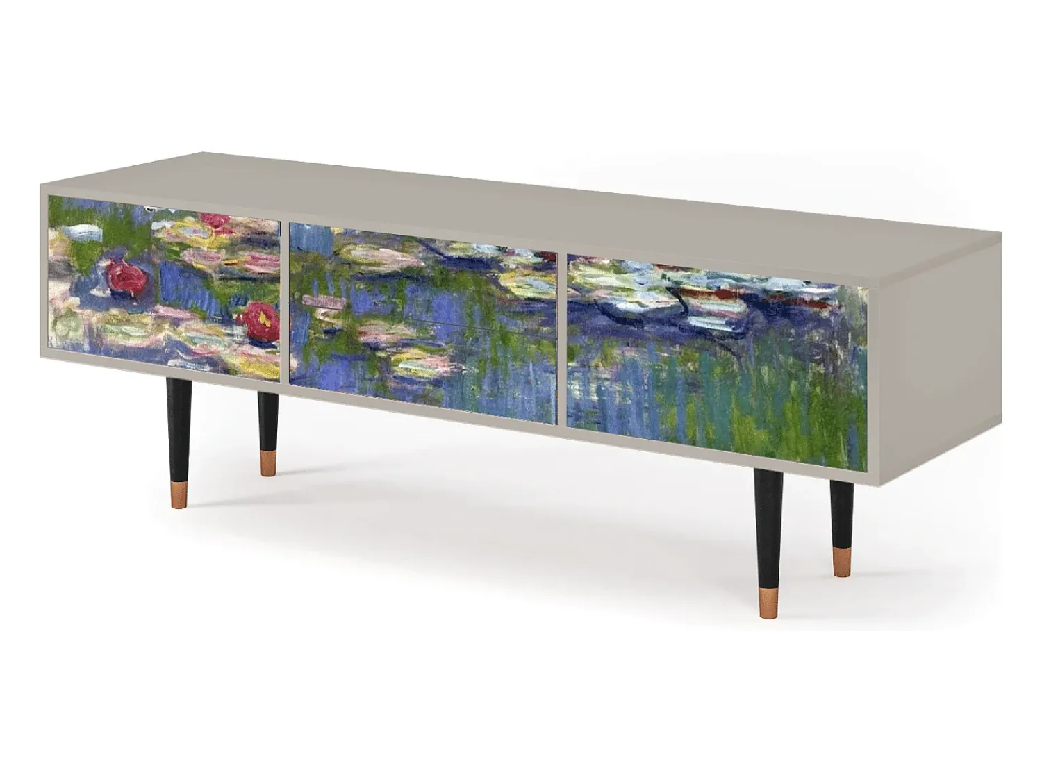 Móvel De Tv| Mueble de TV - 170х59х48 cm - T4 - The water lily pond , Areia Bege