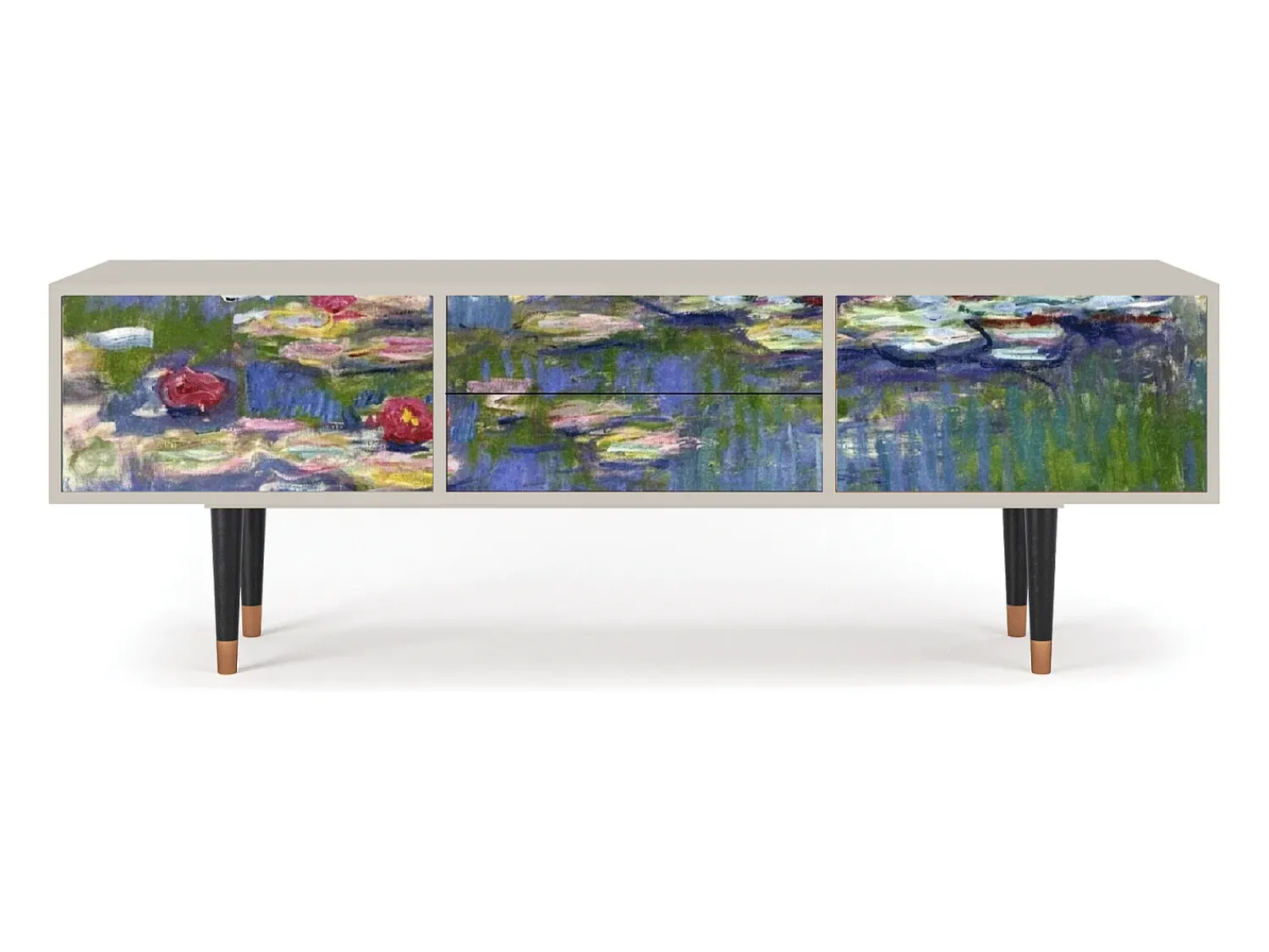 Móvel De Tv| Mueble de TV - 170х59х48 cm - T4 - The water lily pond , Areia Bege