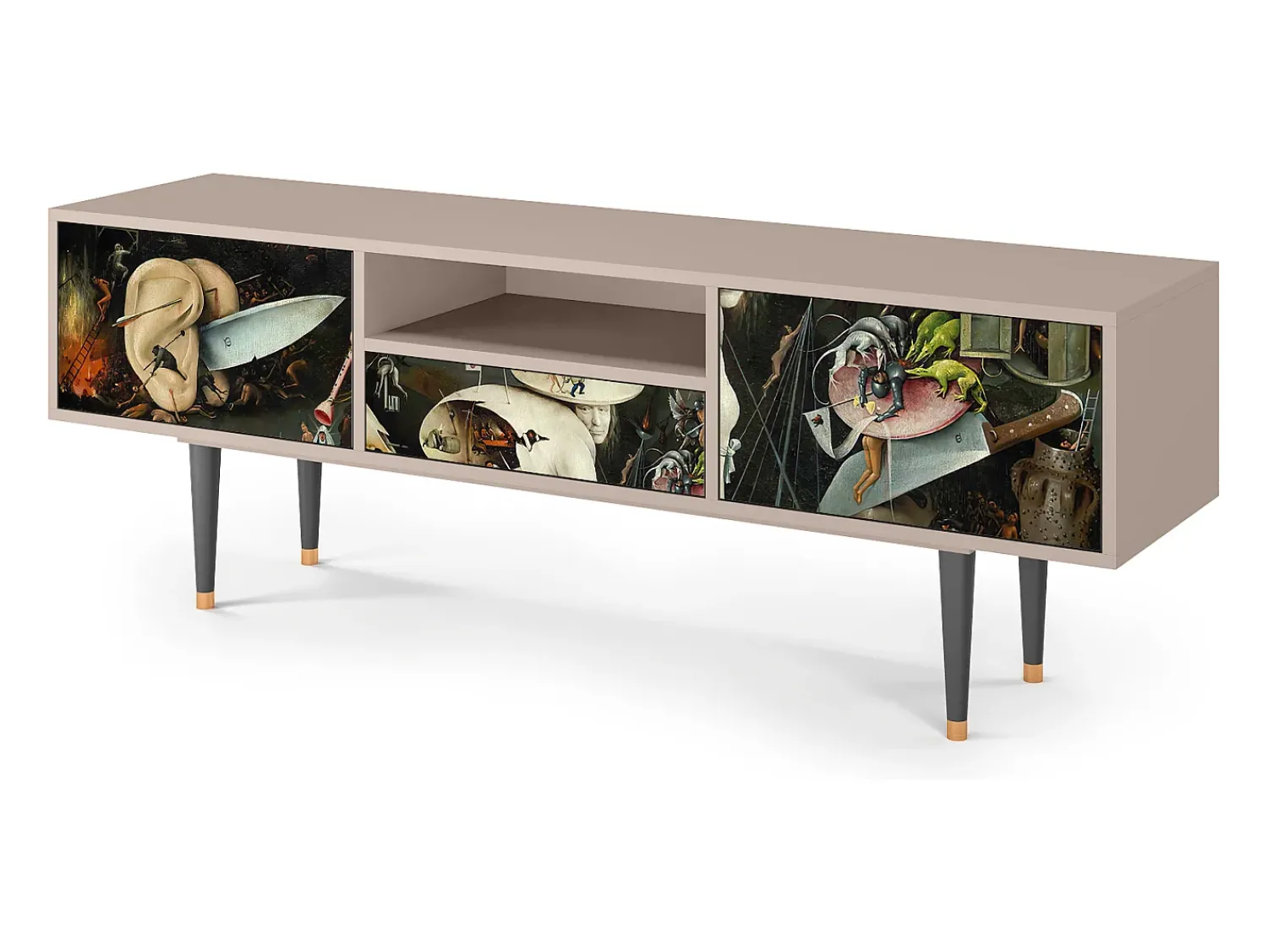 Móvel De Tv* Mueble de TV - 170х59х41 cm - T6 - The Garden 2, Areia Bege