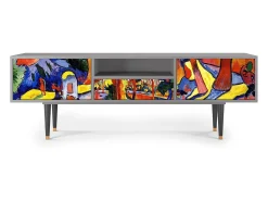Best Mueble de TV - 170х59х41 cm - T6 - The Turning Road, Cinza Cinzento