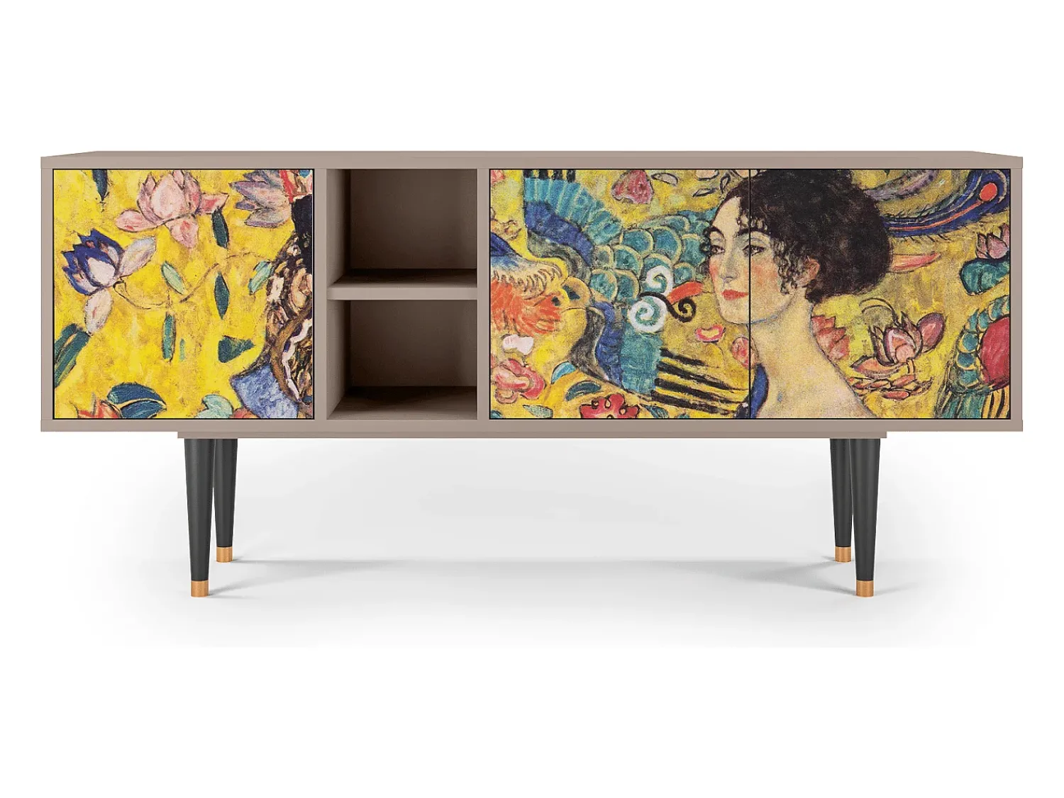 Discount Mueble de TV - 150х69х41 cm - T5 - The Kiss by Klimt , Latte Bege