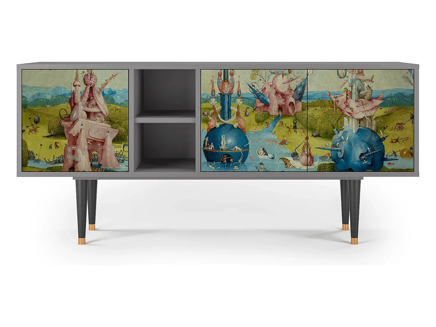 Móvel De Tv* Mueble de TV - 150х69х41 cm - T5 - The Garden 2 by Bosch, Cinza Cinzento