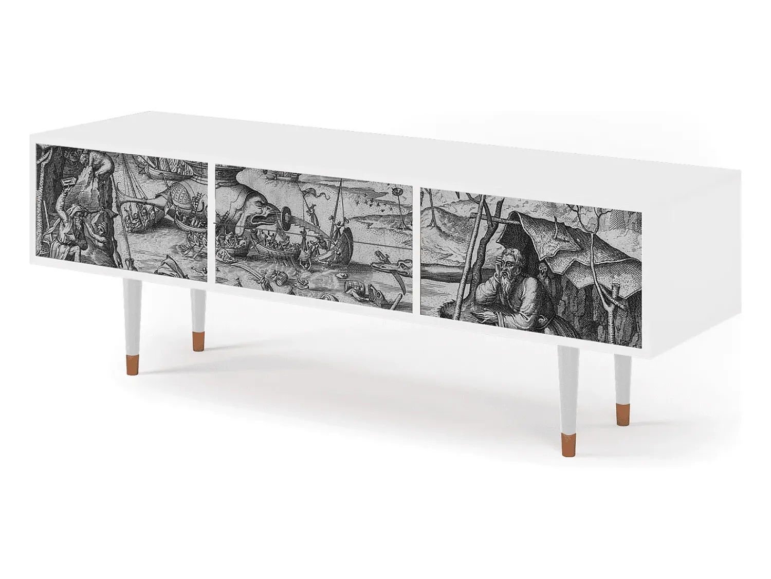 Móvel De Tv| Mueble de TV - 170х59х48 cm - T4 - The Temptation, Branco Bege