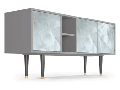 Móvel De Tv| Mueble de TV - 150х69х41 cm - T5 - The Onyx, Cinza Cinzento