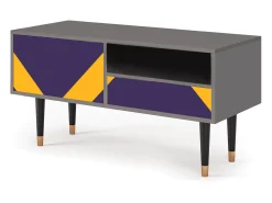 Móvel De Tv| Mueble de TV - 115х59х48 cm - T3 - The Brightest Way, Cinza Cinzento