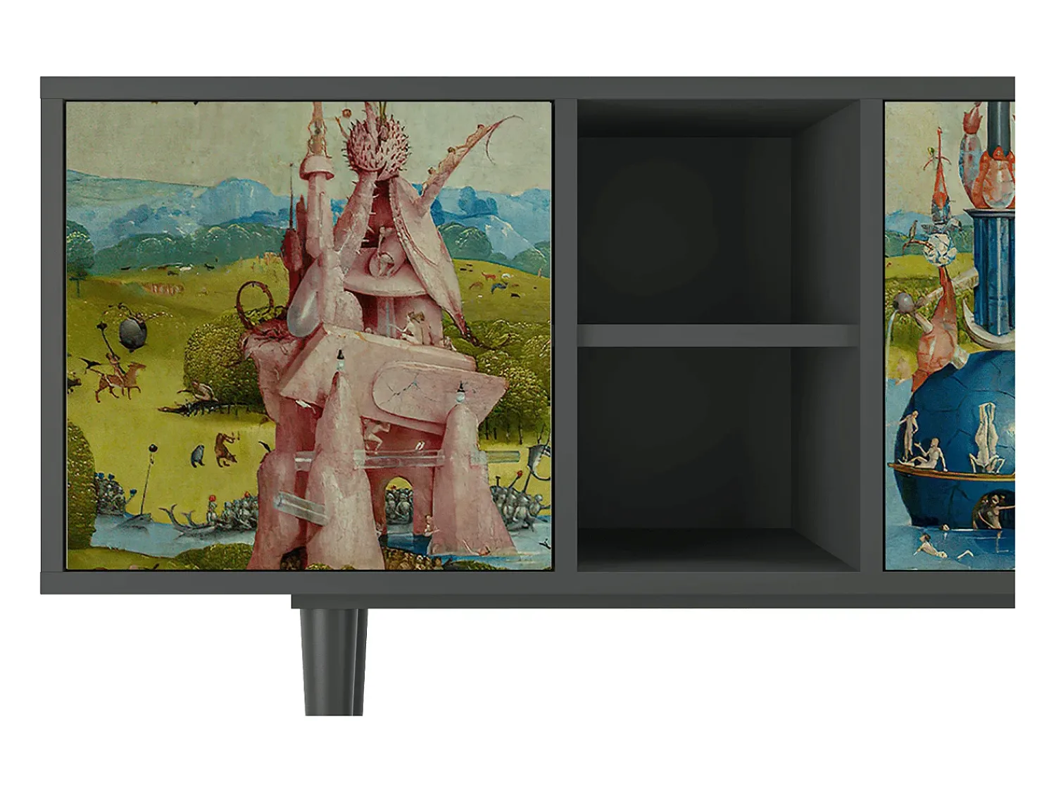 Móvel De Tv* Mueble de TV - 150х69х41 cm - T5 - The Garden 2 by Bosch, Antracite Cinza antracite