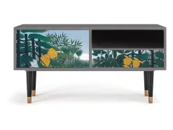 Móvel De Tv* Mueble de TV - 115х59х48 cm - T3 - The Repast of the Lion, Cinza Cinzento
