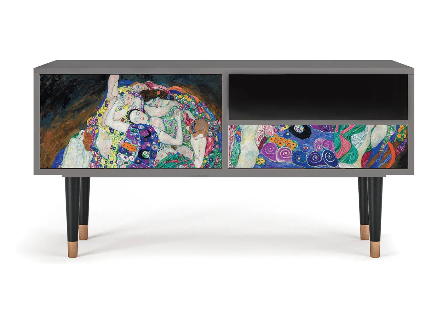 Móvel De Tv| Mueble de TV - 115х59х48 cm - T3 - The Maiden by Klimt, Cinza Cinzento
