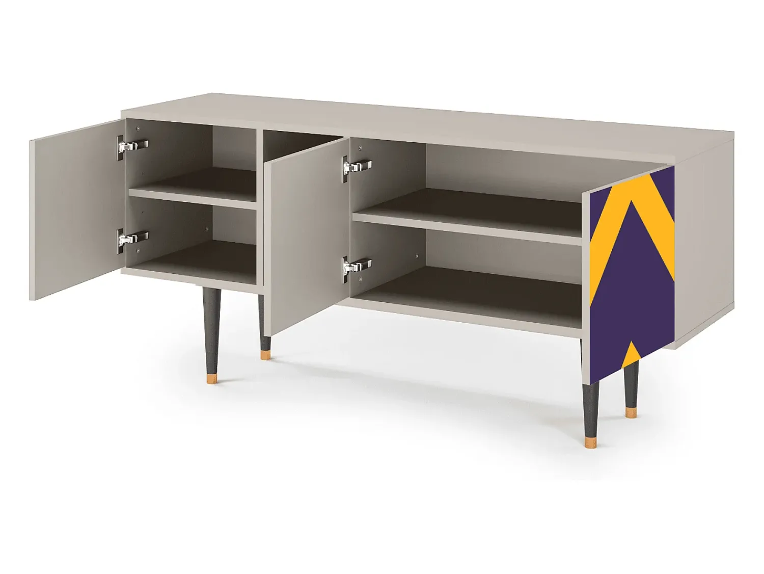 Móvel De Tv* Mueble de TV - 150х69х41 cm - T5 - The Brightest Way, Areia Bege