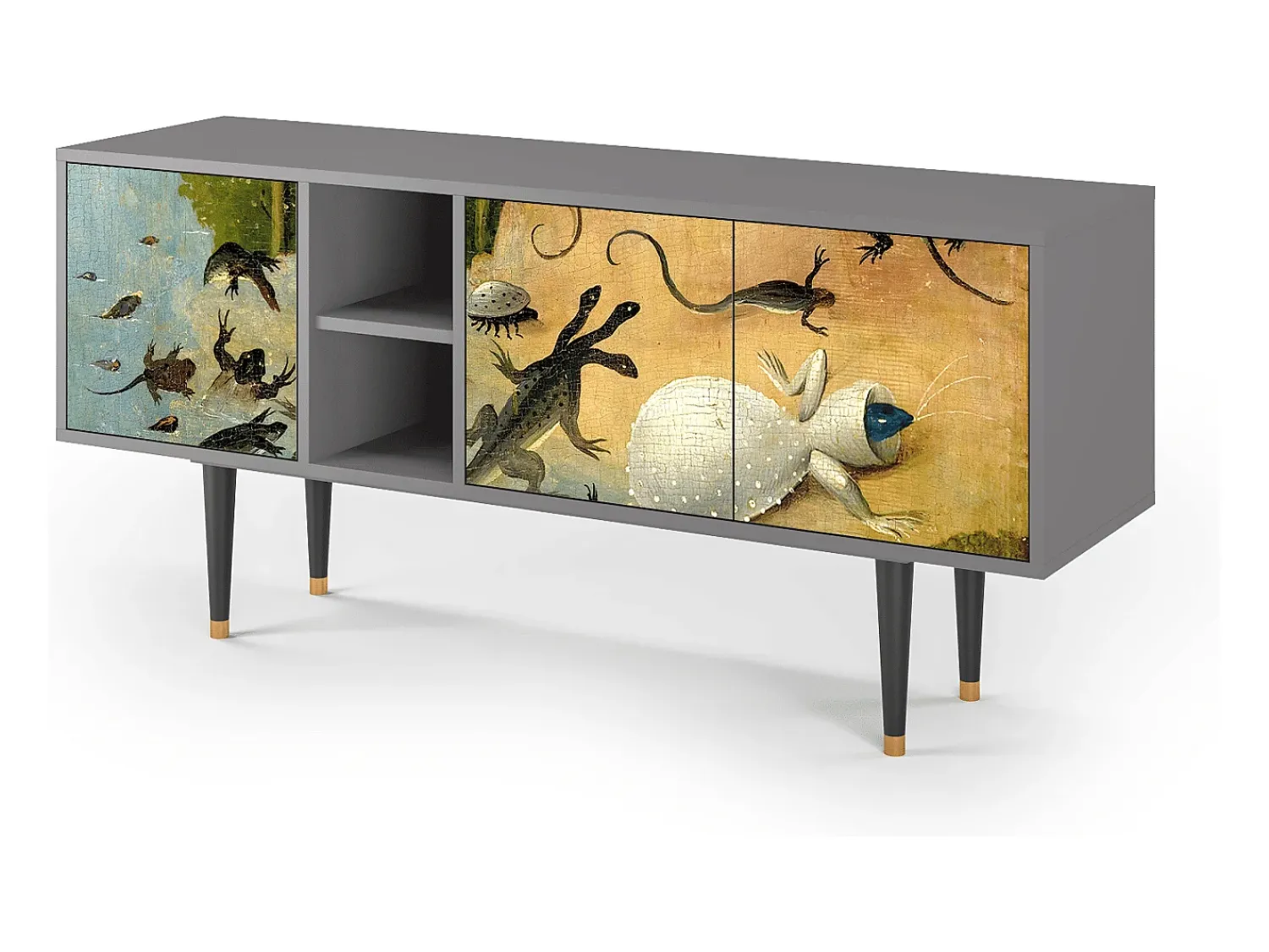 Móvel De Tv* Mueble de TV - 150х69х41 cm - T5 - The Garden by Bosch, Cinza Cinzento