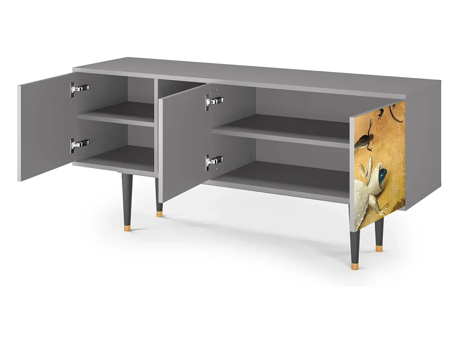Móvel De Tv* Mueble de TV - 150х69х41 cm - T5 - The Garden by Bosch, Cinza Cinzento