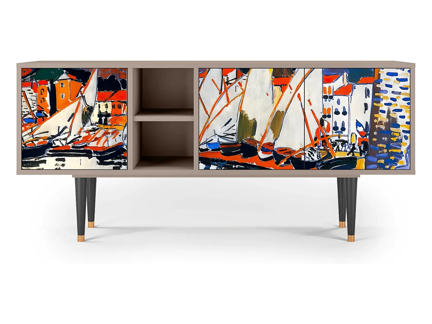Mueble de TV - 150х69х41 cm - T5 - The Port of Collioure , Latte^ Móvel De Tv