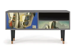 Hot Mueble de TV - 115х59х48 cm - T3 - The Cubist Paintings , Cinza Cinzento