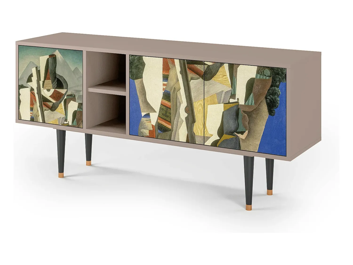 Online Mueble de TV - 150х69х41 cm - T5 - The Cubist Paintings , Latte Bege