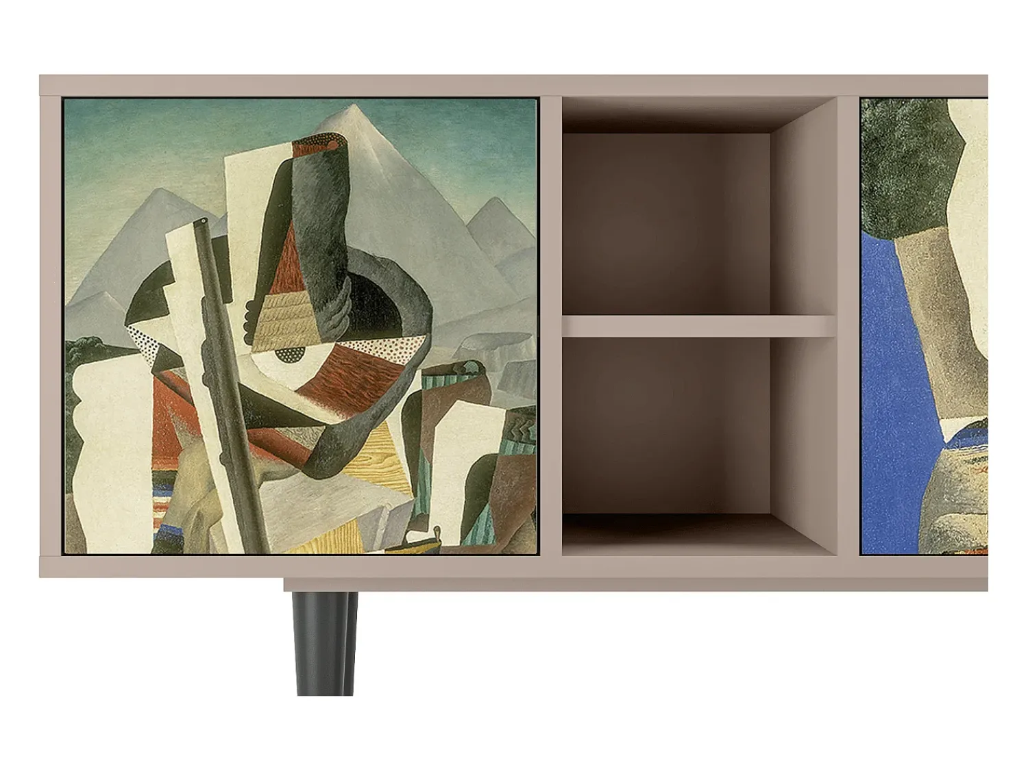 Online Mueble de TV - 150х69х41 cm - T5 - The Cubist Paintings , Latte Bege