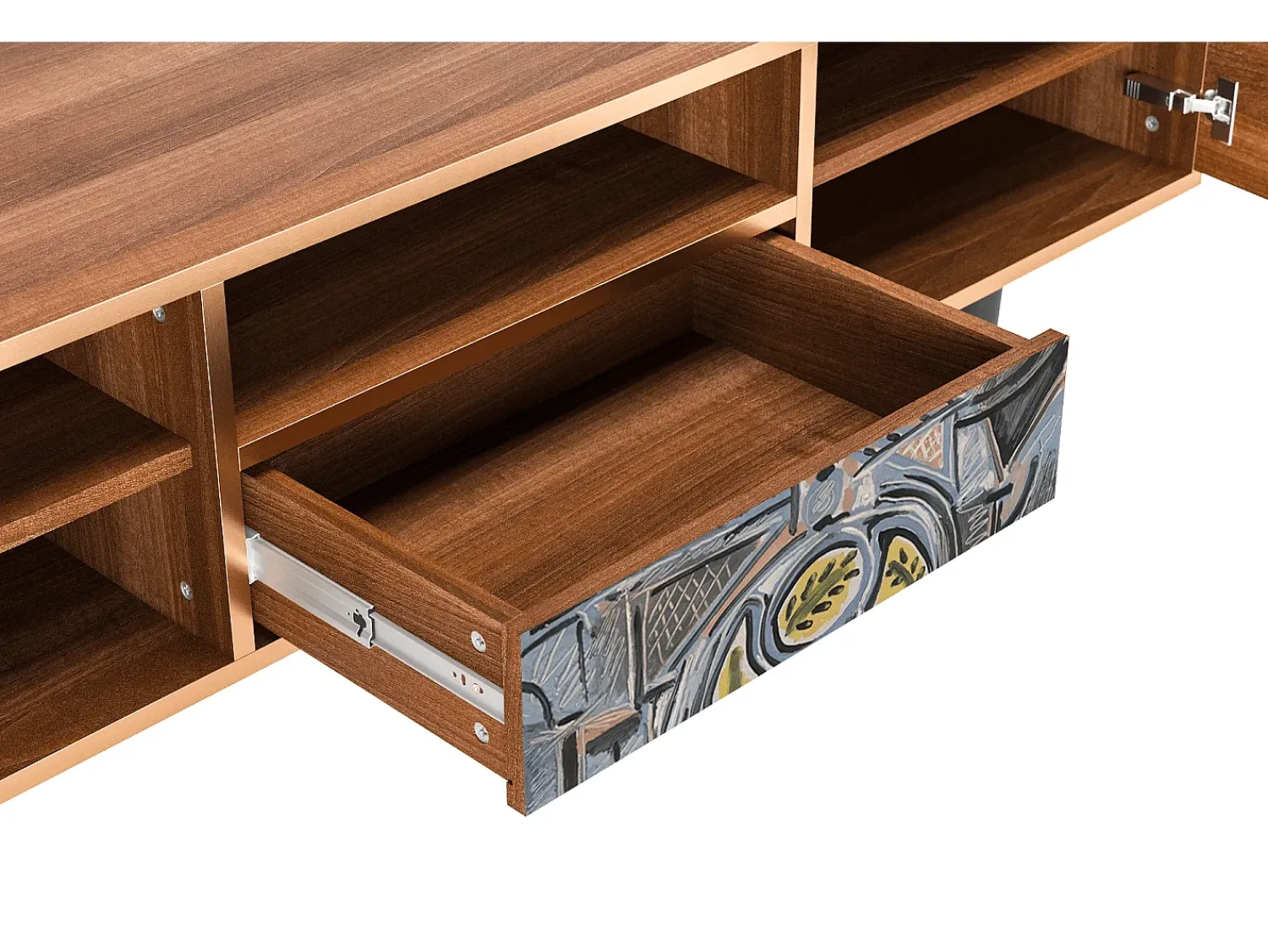 Best Mueble de TV - 170х59х41 cm - T6 - The Studio , Nogueira Castanho