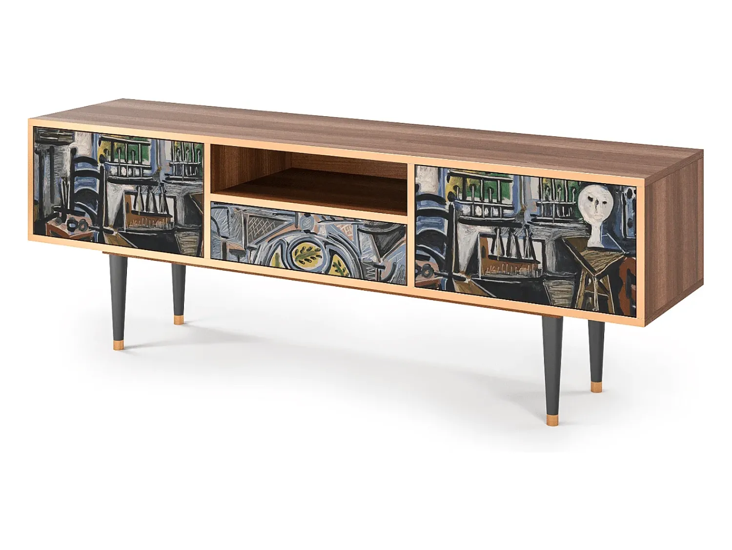 Best Mueble de TV - 170х59х41 cm - T6 - The Studio , Nogueira Castanho