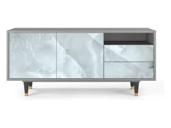 Móvel De Tv| Mueble de TV - 125х56х41 cm - T7 - The Onyx, Cinza Cinzento