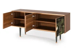 Móvel De Tv* Mueble de TV - 150х69х41 cm - T5 - The Garden 2, Nogueira Castanho