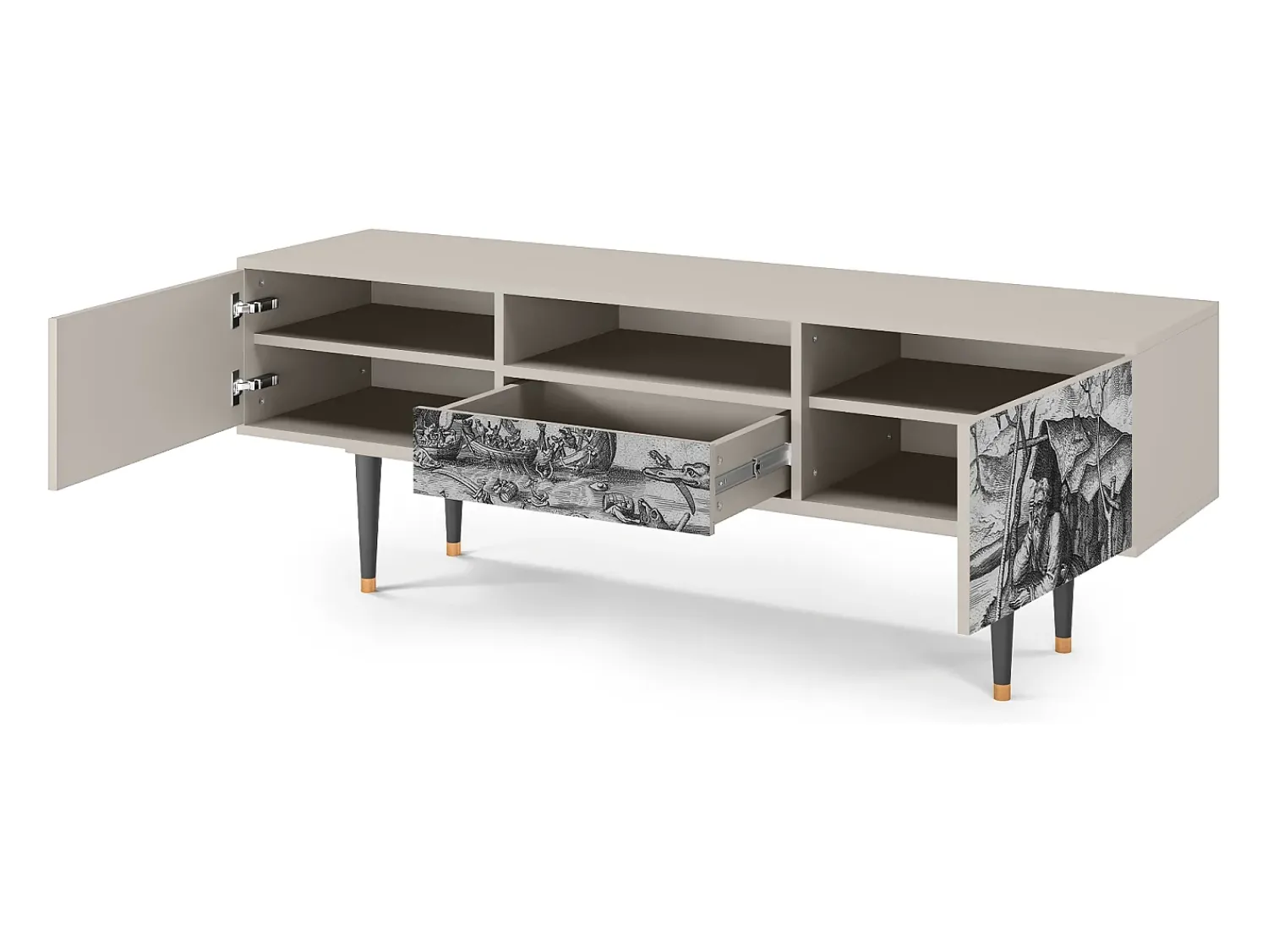 Móvel De Tv* Mueble de TV - 170х59х41 cm - T6 - The Temptation, Areia Bege