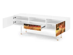 Móvel De Tv* Mueble de TV - 170х59х41 cm - T6 - The Banks, Branco Bege