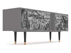 Móvel De Tv* Mueble de TV - 170х69х48 cm - T1 - The Temptation, Cinza Cinzento