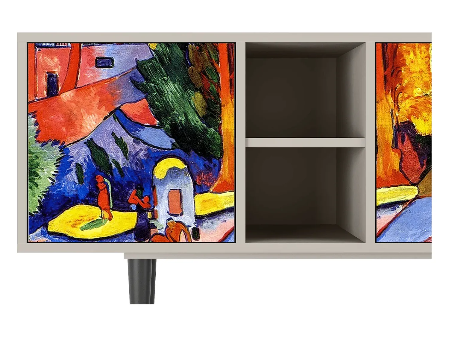 Mueble de TV - 150х69х41 cm - T5 - The Turning Road, Areia^ Móvel De Tv