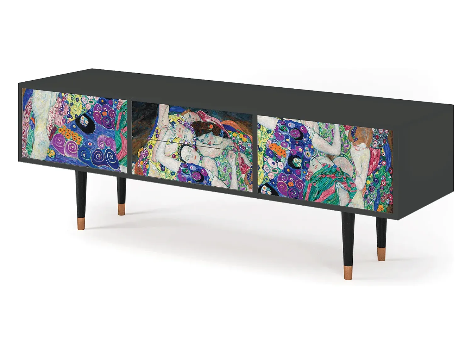 Móvel De Tv* Mueble de TV - 170х59х48 cm - T4 - The Maiden by Klimt, Antracite Cinza antracite