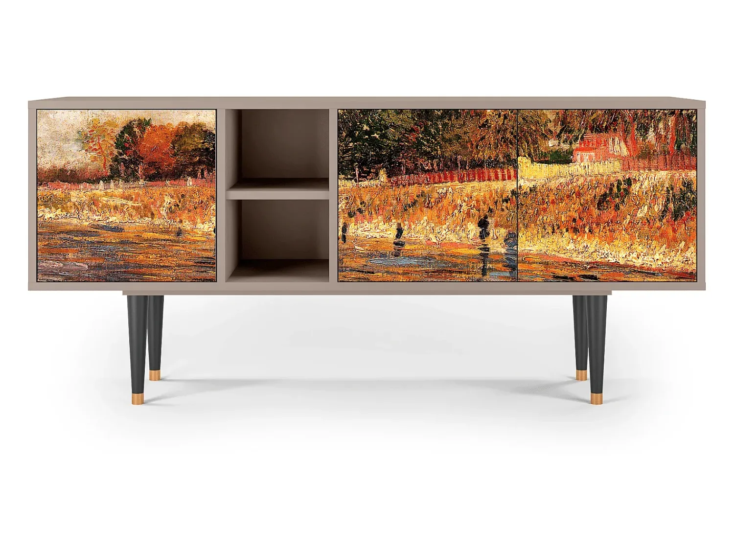 Móvel De Tv| Mueble de TV - 150х69х41 cm - T5 - The Banks, Areia Bege