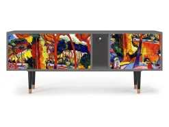 Móvel De Tv* Mueble de TV - 170х69х48 cm - T1 - The Turning Road, Cinza Cinzento