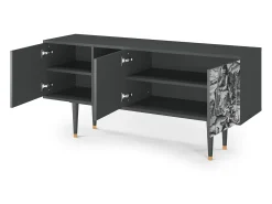 Móvel De Tv| Mueble de TV - 150х69х41 cm - T5 - The Temptation, Antracite Cinza antracite