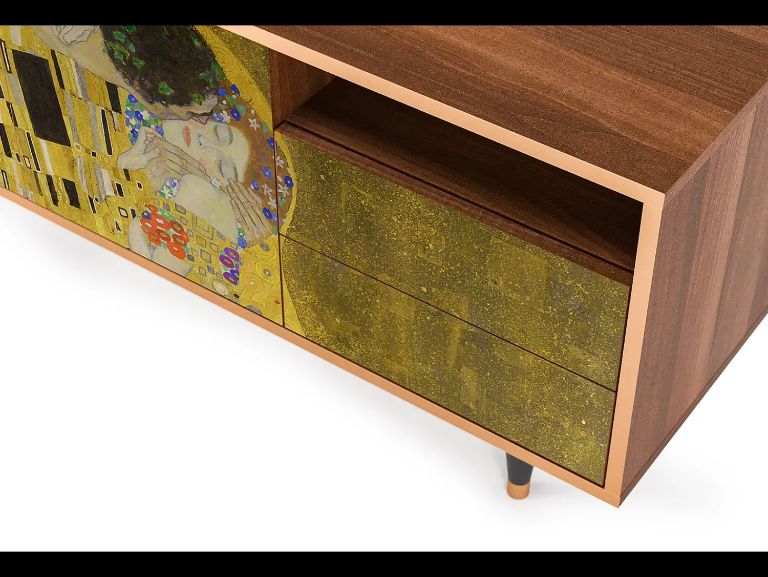 Sale Mueble de TV - 125х56х41 cm - T7 - The Kiss by Klimt , Nogueira Castanho