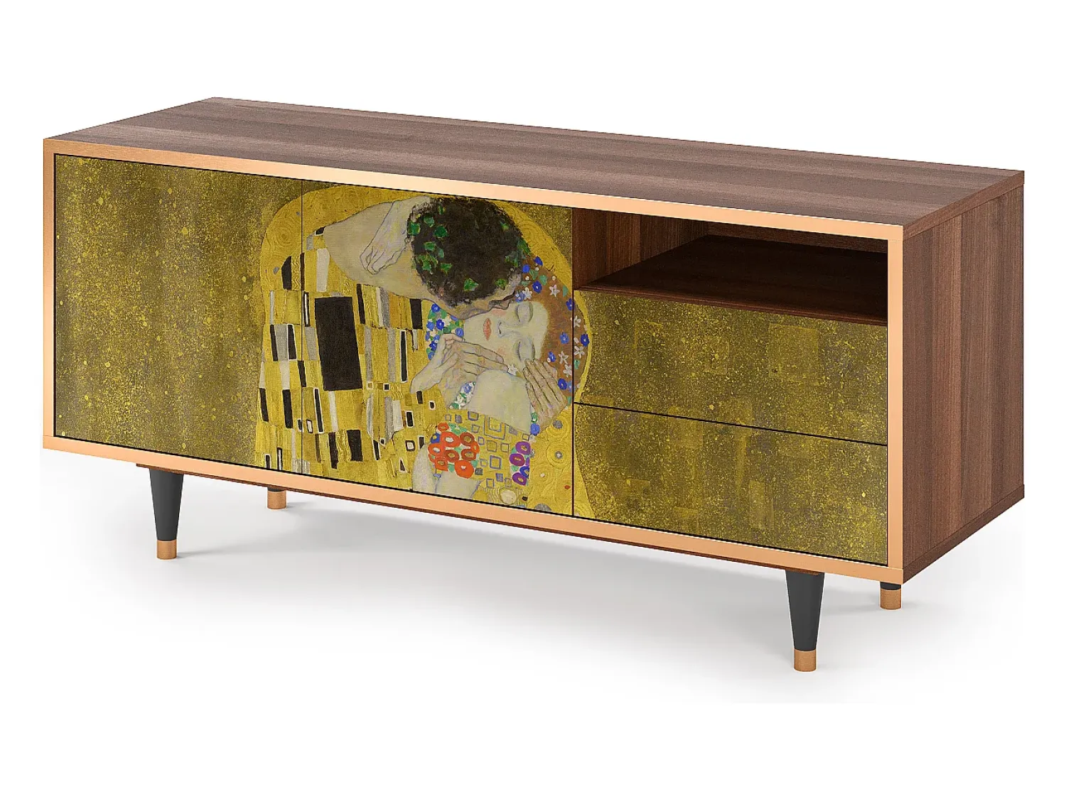 Sale Mueble de TV - 125х56х41 cm - T7 - The Kiss by Klimt , Nogueira Castanho