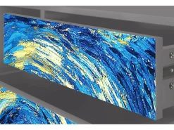 Móvel De Tv| Mueble de TV - 170х59х48 cm - T4 - The Starry Night , Cinza Cinzento