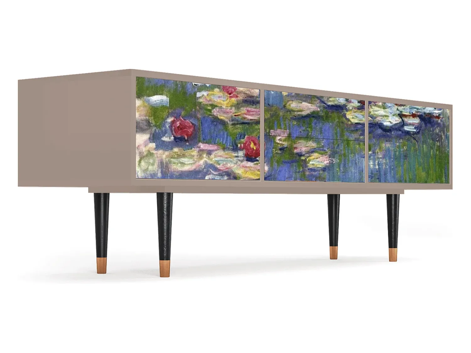 Móvel De Tv| Mueble de TV - 170х59х48 cm - T4 - The water lily pond , Latte Bege