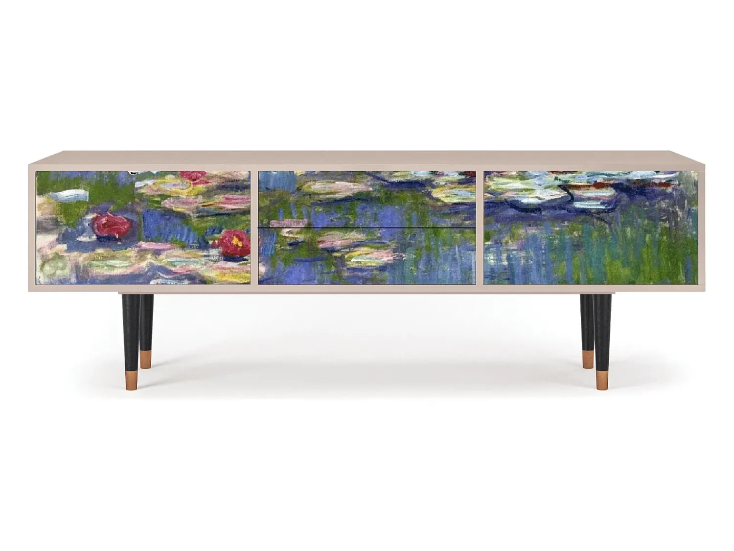 Móvel De Tv| Mueble de TV - 170х59х48 cm - T4 - The water lily pond , Latte Bege