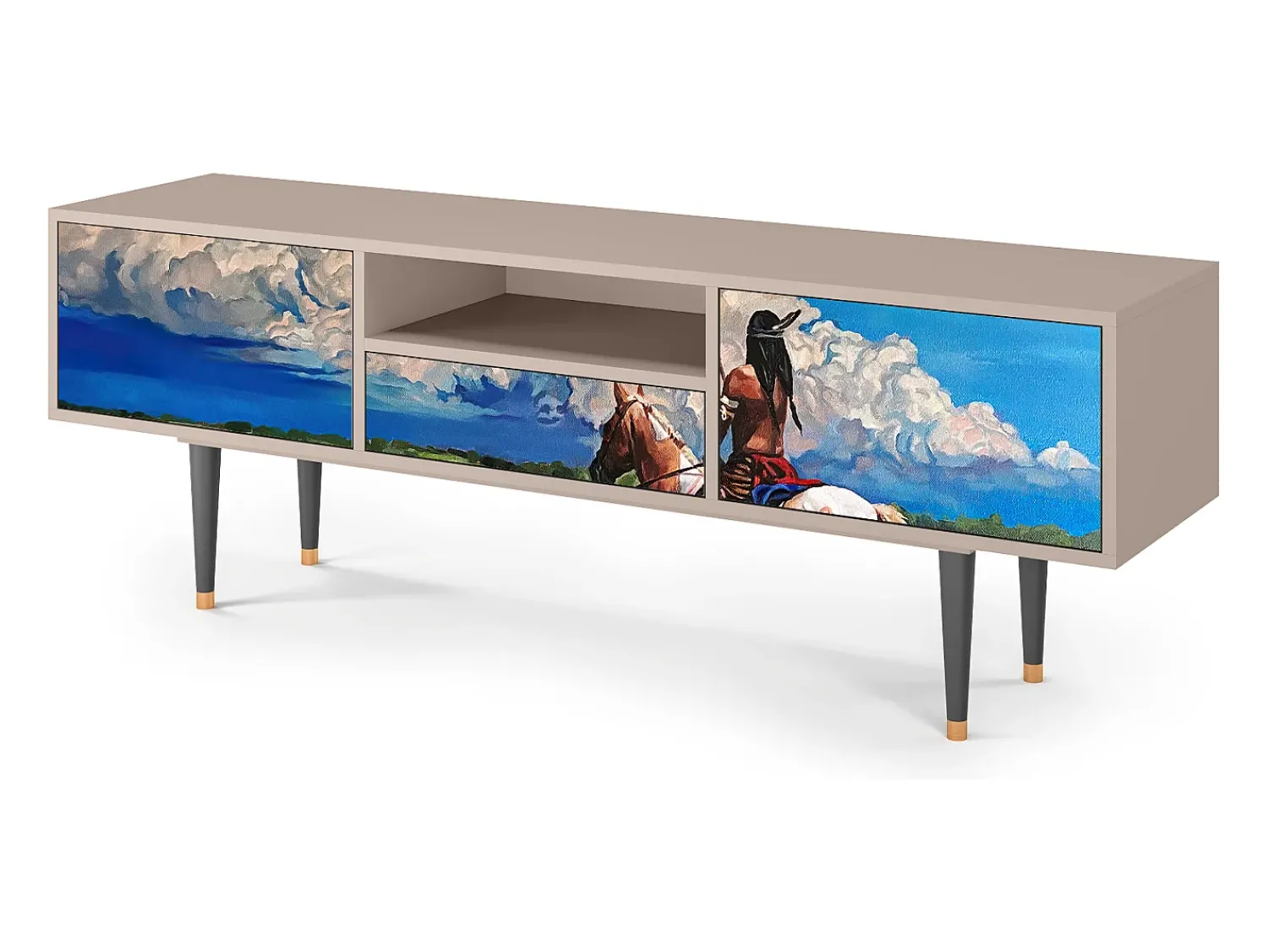 Móvel De Tv* Mueble de TV - 170х59х41 cm - T6 - Thunderheads by Dean, Areia Bege