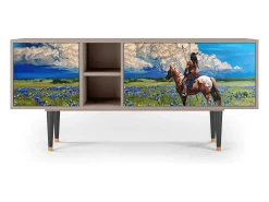 Móvel De Tv| Mueble de TV - 150х69х41 cm - T5 - Thunderheads by Dean, Areia Bege