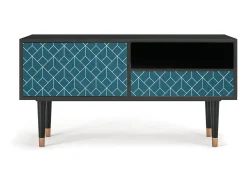 Mueble de TV - 115х59х48 cm - T3 - Turquoise Geometry, Antracite Cinza antracite