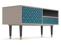 Móvel De Tv* Mueble de TV - 115х59х48 cm - T3 - Turquoise Geometry, Areia Bege